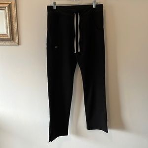 Figs black straight leg flare scrub pants